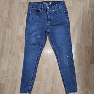 Seven7 Women's Blue Skinny Jeans